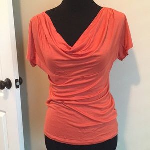 Cowl neck short sleeve top